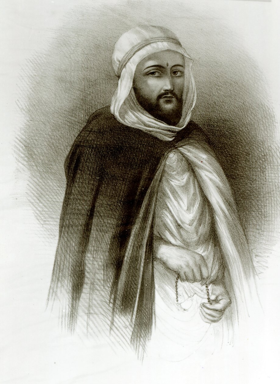 Porträtt av F Abdul Qadir av Auguste Bry