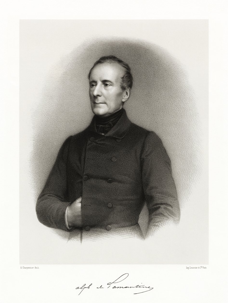 Alphonse de Lamartine, 1865-66 av Auguste Charpentier