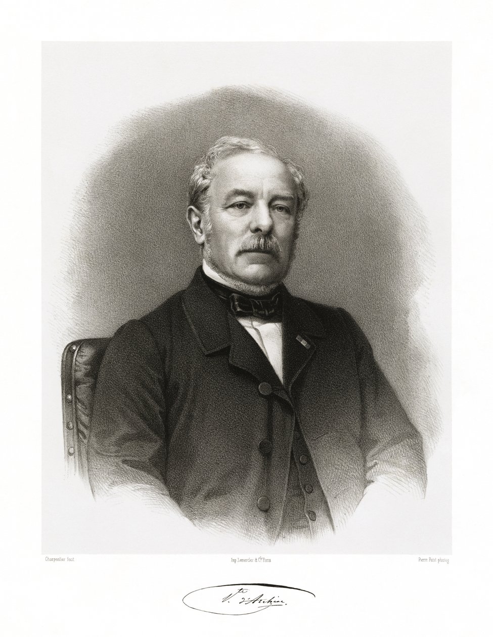 Étienne Jules Adolphe Desmier de Saint-Simon, viscount of Archiac, 1865-66 av Auguste Charpentier