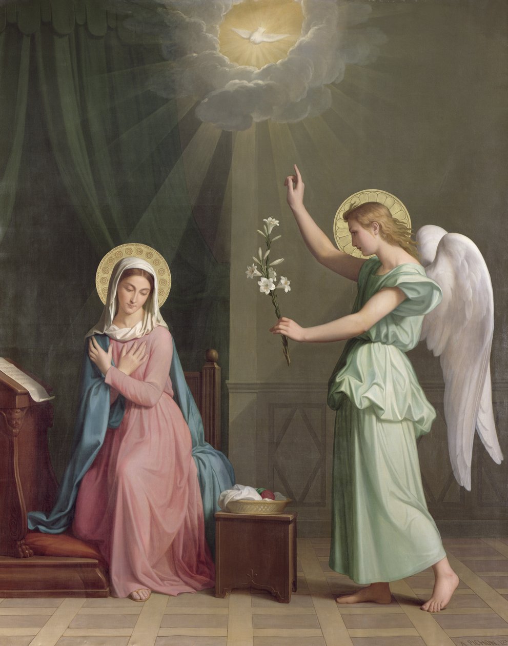 Bebådelsen, 1859 av Auguste Pichon