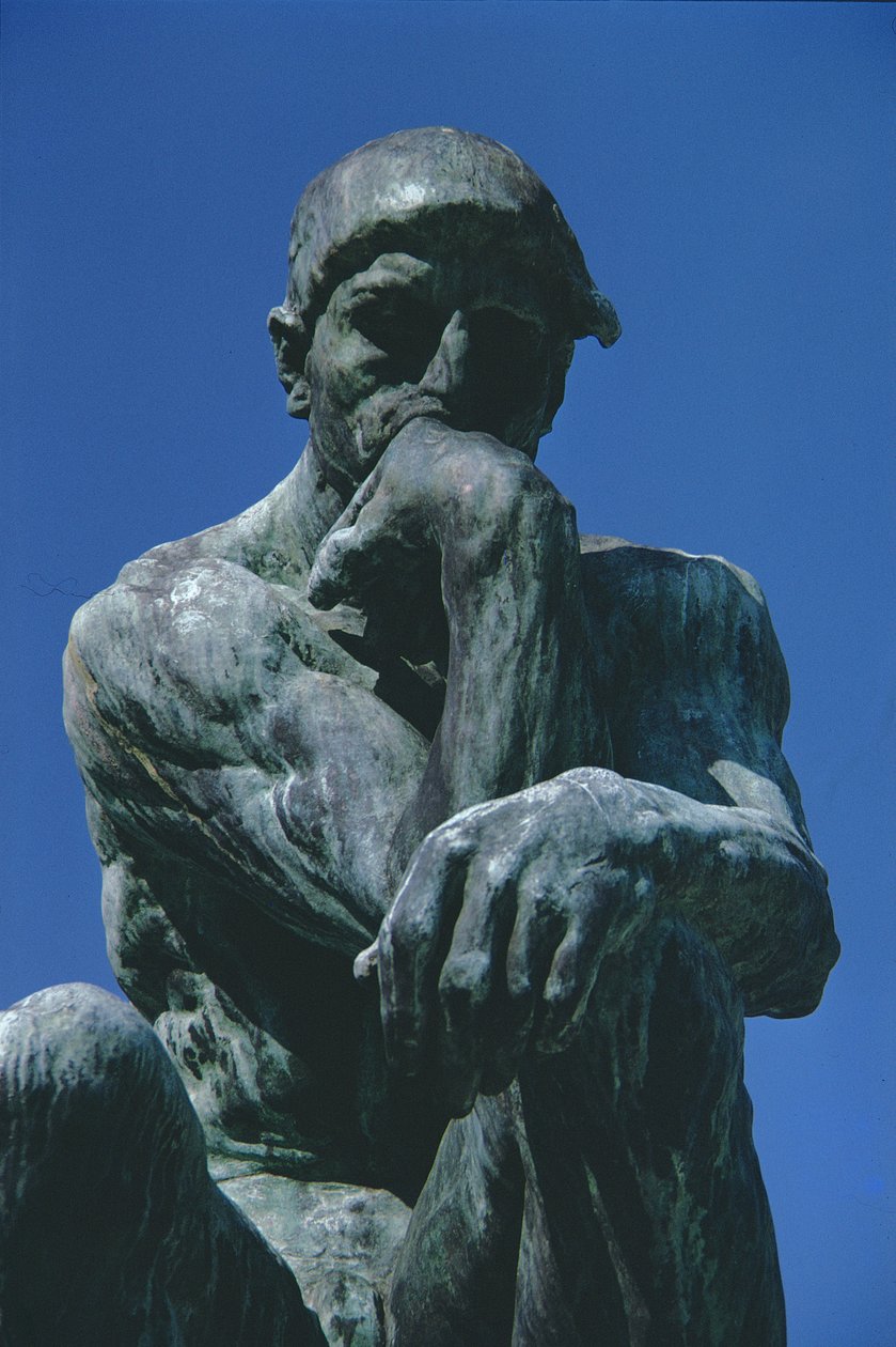 Tänkaren (brons) av Auguste Rodin