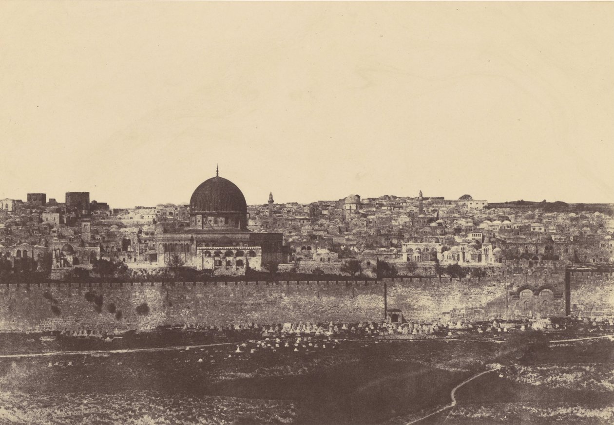 Jerusalem. Inhägnad av templet. Allmän vy över östra sidan. Pl.2 av Auguste Salzmann