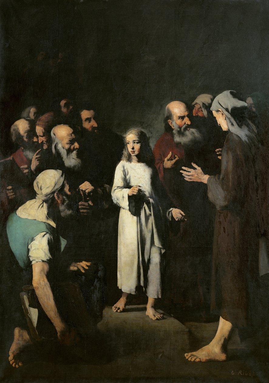 Jesus med läkarna av Auguste Theodule Ribot