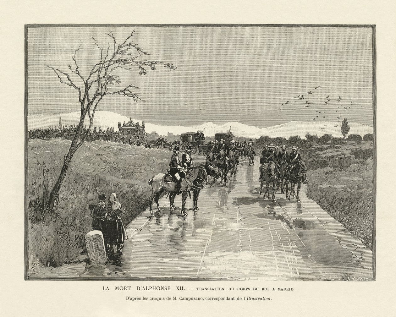Death of King Alfonso XII of Spain. av Auguste Tilly
