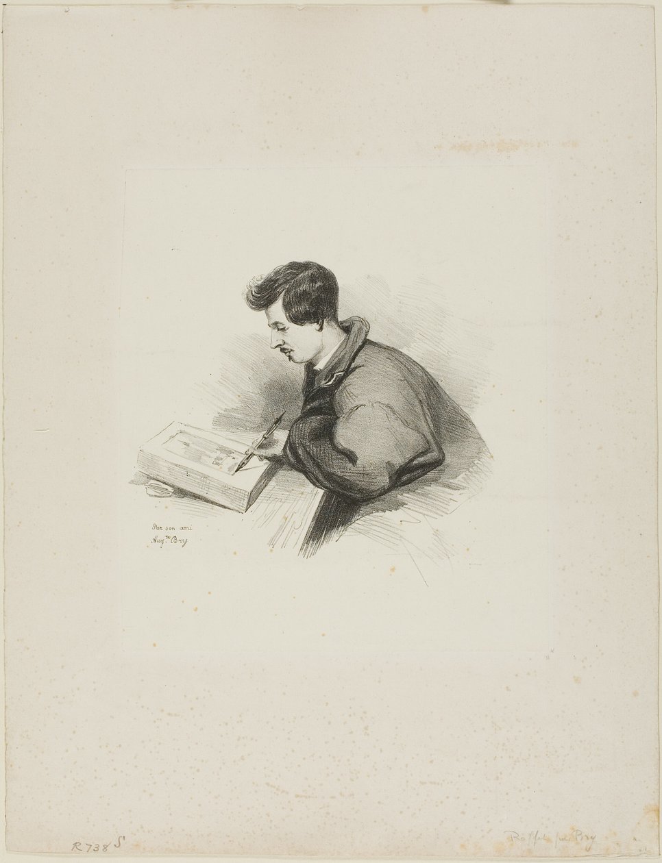 Porträtt av Auguste Raffet av Auguste Bry