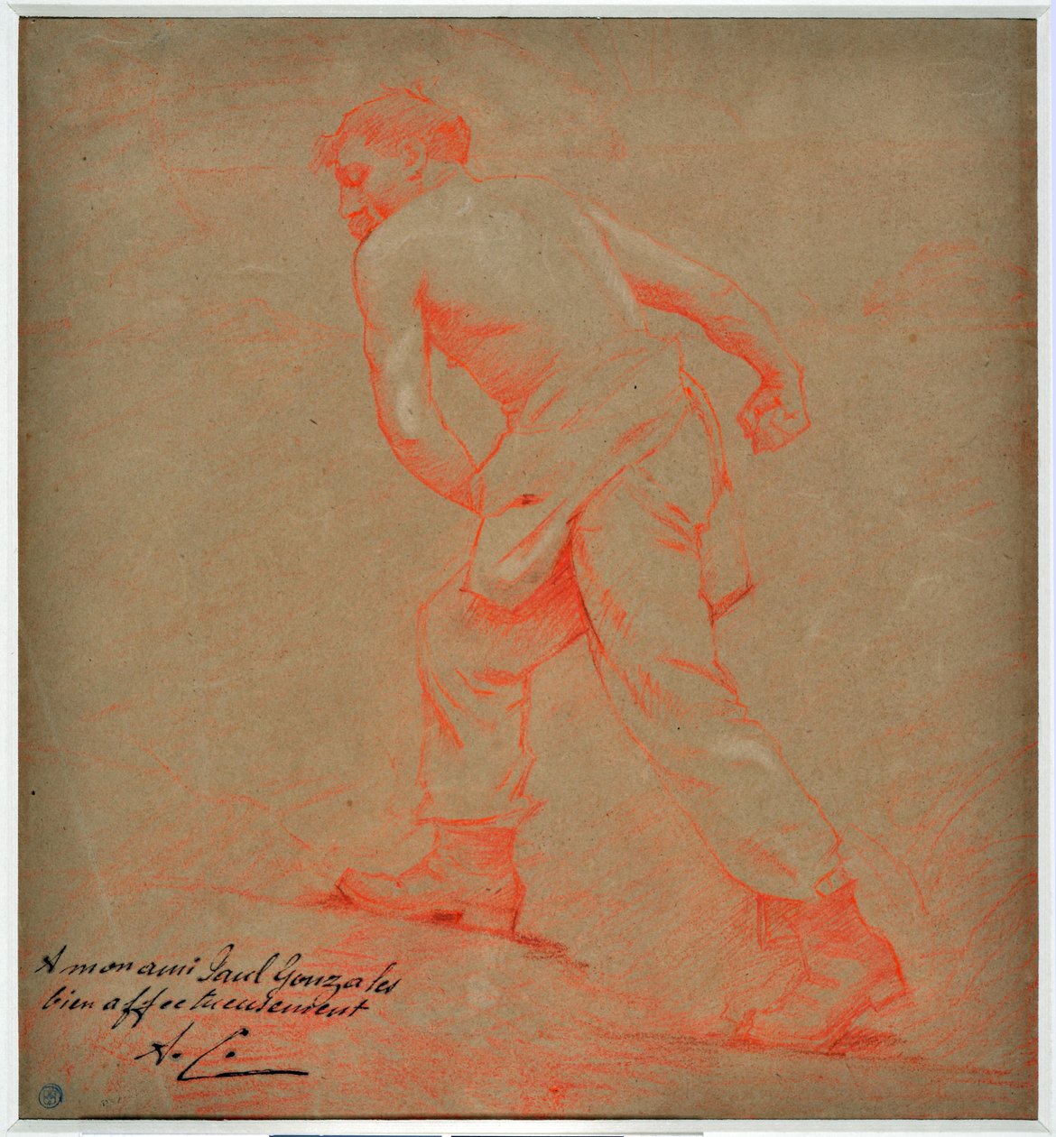 Le sower Teckning av Auguste Carli (1868-1930) av Auguste Carli