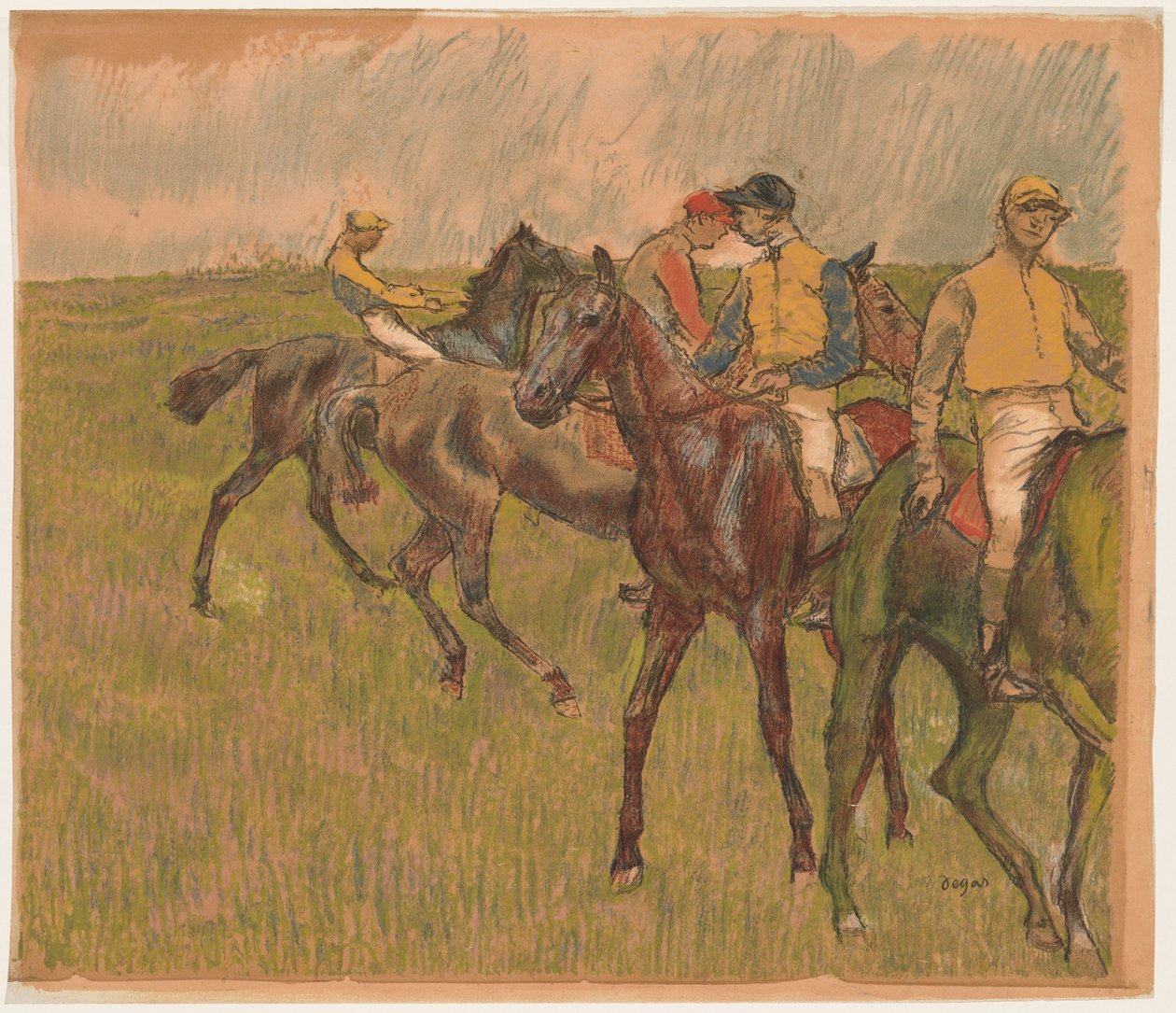 Tävlingshästar av Auguste Clot