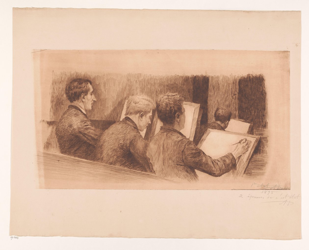 Lektion i ritskola av Auguste Danse (signed by artist)