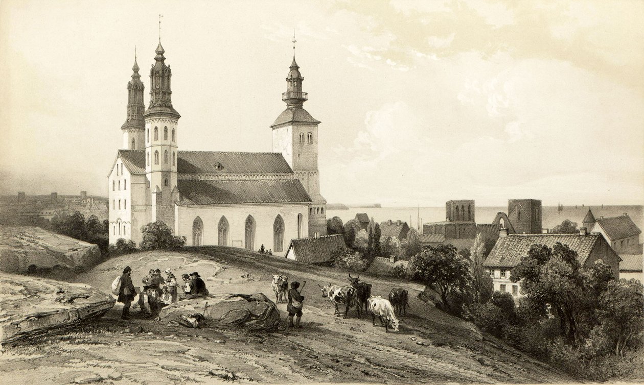 St Mary-kyrkan i Wisby av Auguste Etienne Francois Mayer