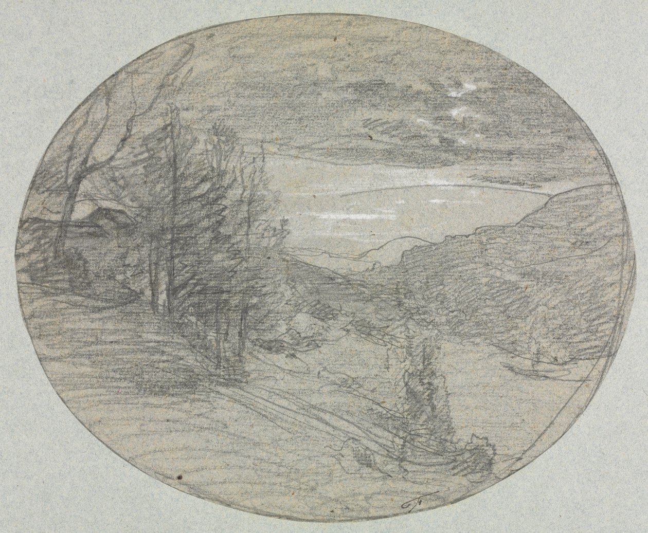 Landskap, 1800-tal. av Auguste Francois Ravier