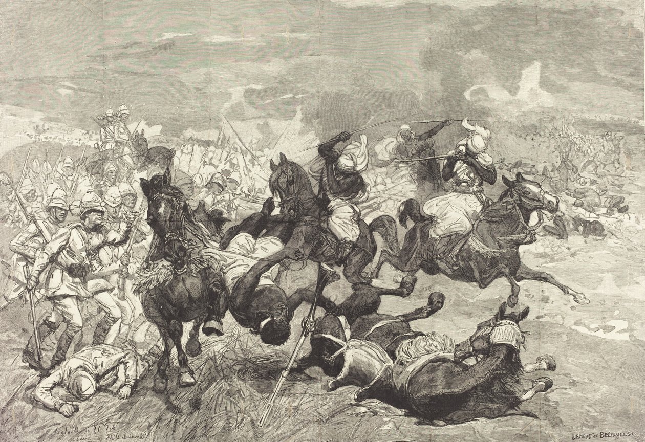 I Sudan: Slaget vid El-Teb, 18831890. av Auguste Lepere
