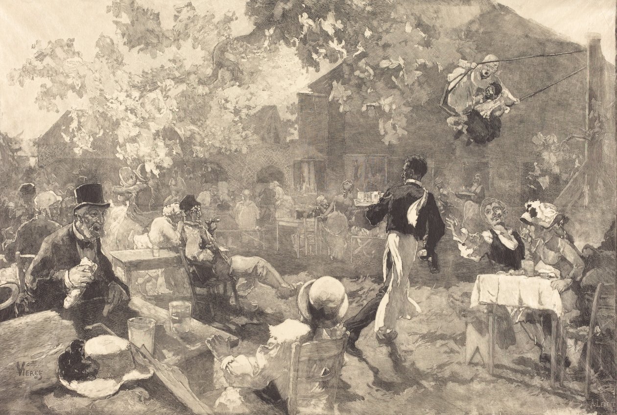 Vid ljungtuppen, 1888. av Auguste Lepere