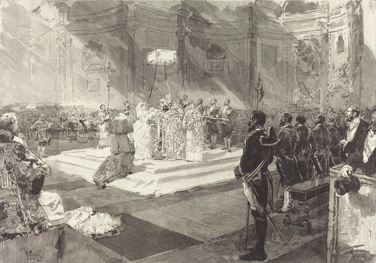 Kungligt dop vid Spaniens hov, 1882. av Auguste Lepere
