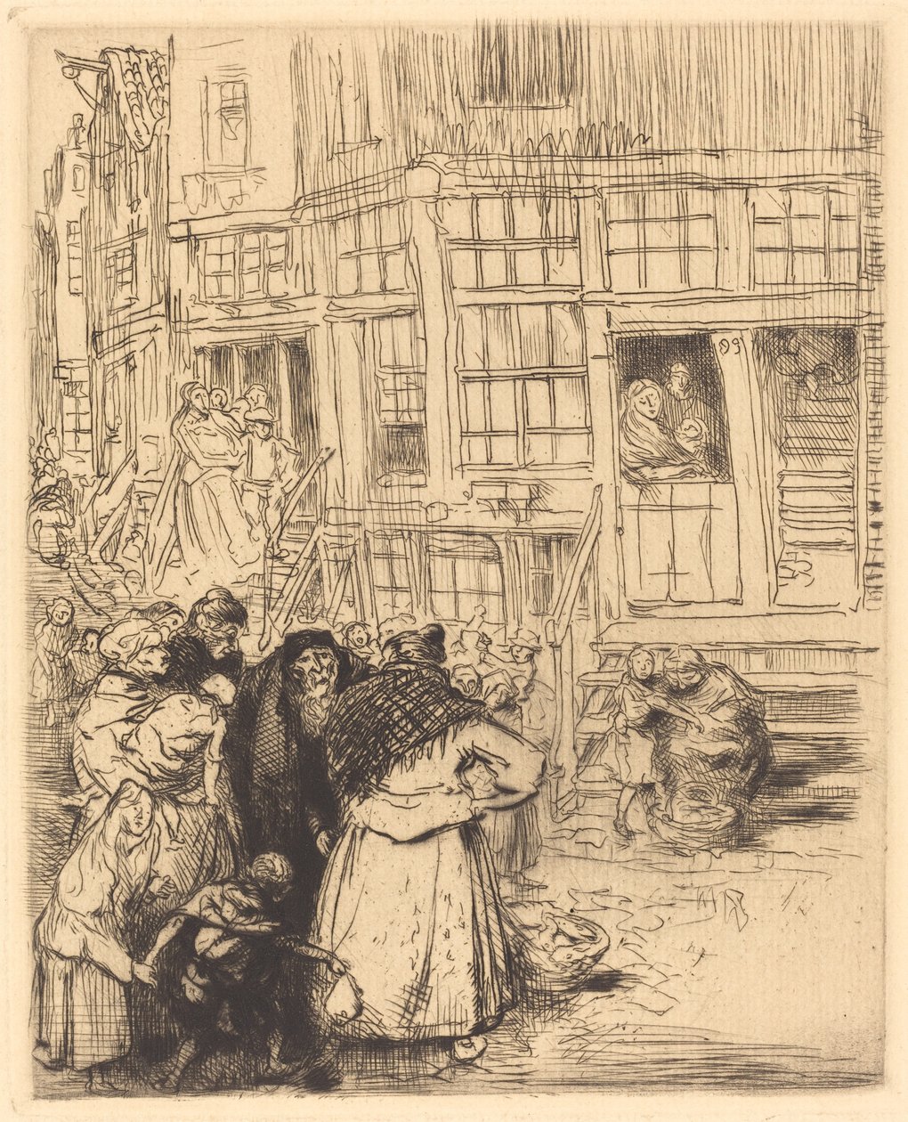 Judiska kvarteren i Amsterdam. av Auguste Lepere