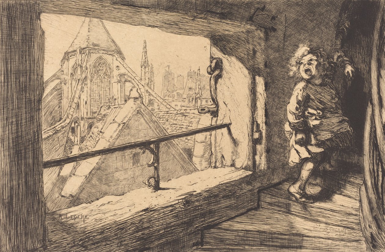 Taken i Saint-Severin, 1889. av Auguste Lepere
