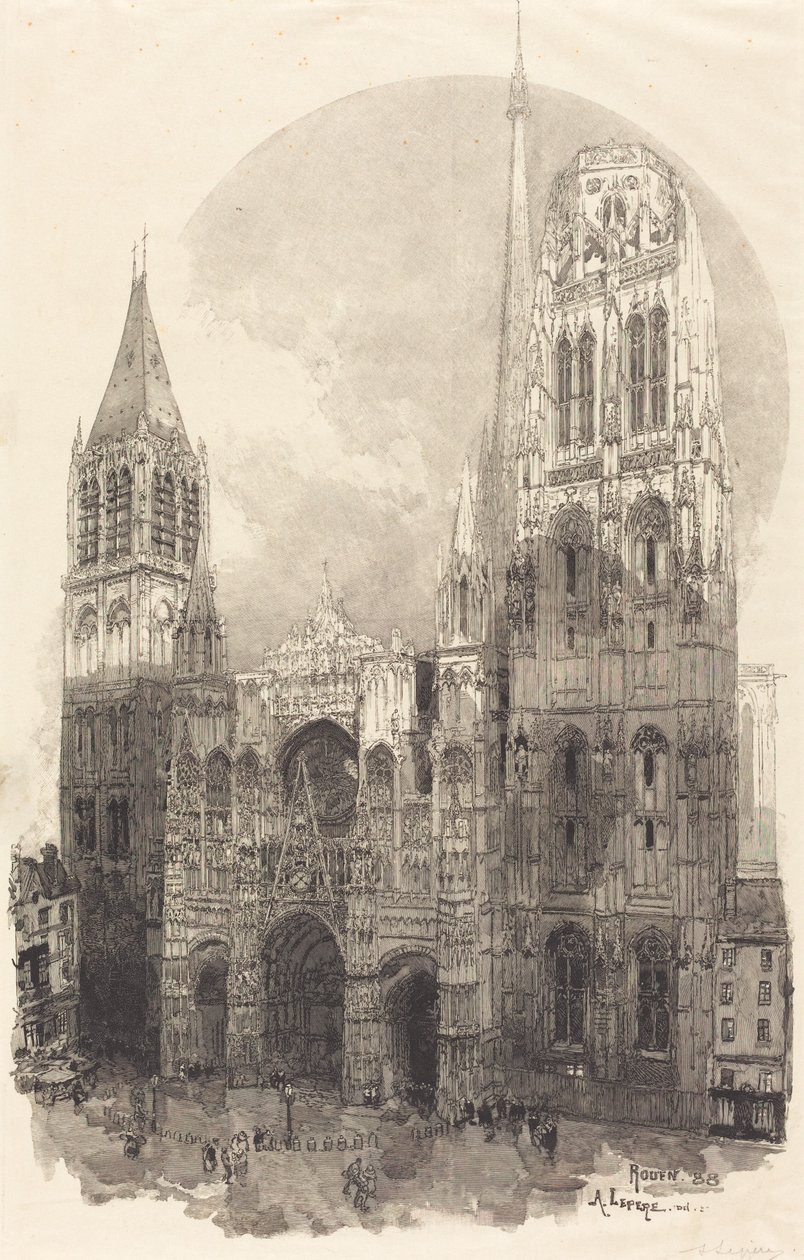 Rouens katedral (La Cathedral de Rouen) av Auguste Lepere