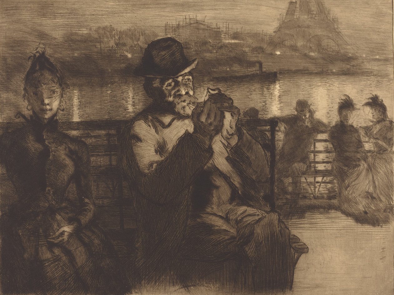 På Seine, på natten, 1888. av Auguste Lepere