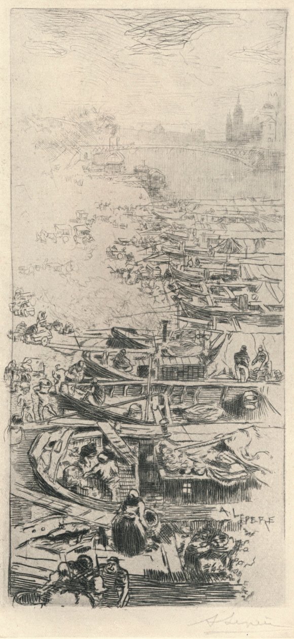 Apple Market, 1915 av Auguste Louis Lepère
