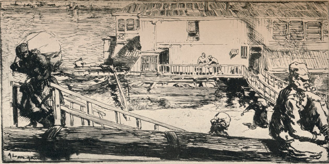 Tvättbåt, 1915 av Auguste Louis Lepère