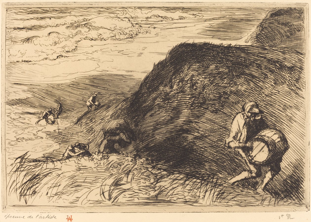 Wreckers, Saint-Jean-de-Monts (Vrakplundrare, Saint-Jean-de-Monts) av Auguste Lepere