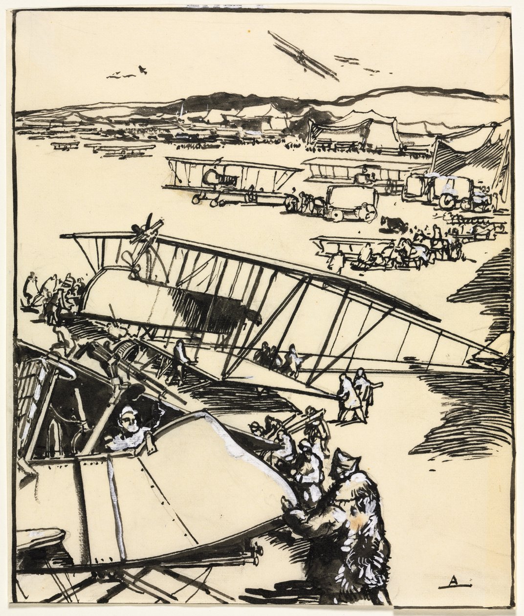 Plan som vilar på marken, 1914. av Auguste Louis Lepère