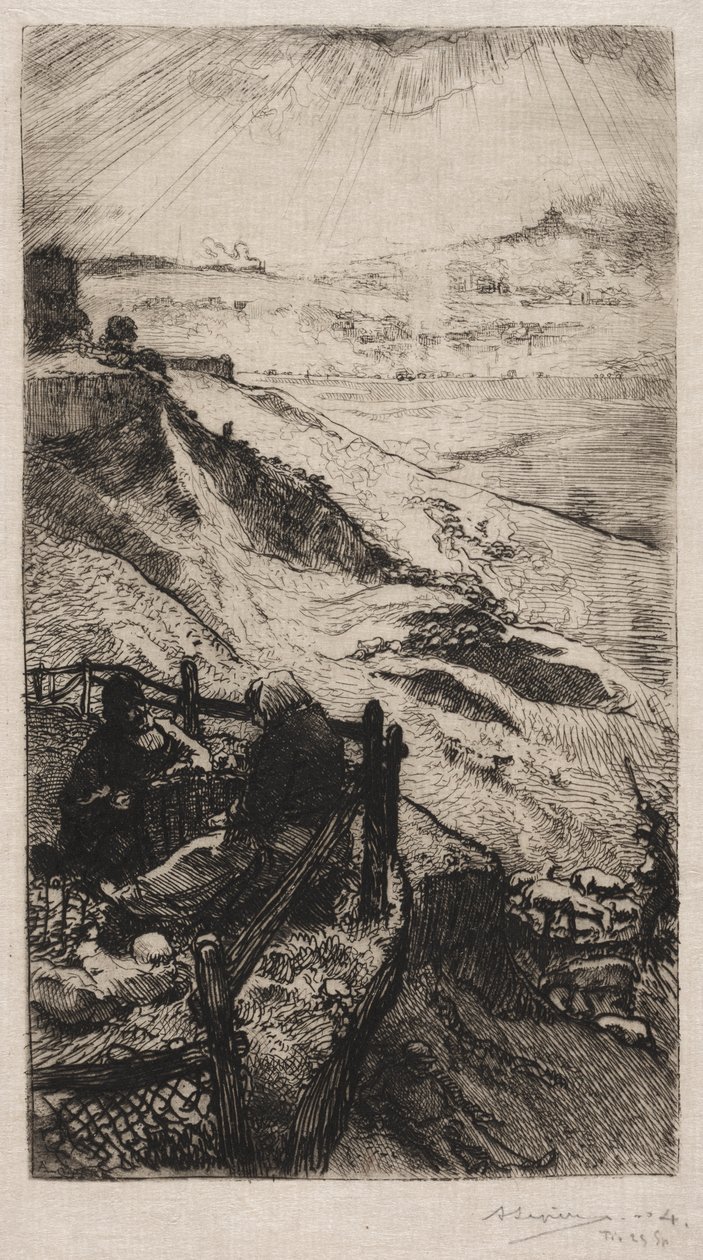 Amerikanska karriärer nära Paris av Auguste Louis Lepère