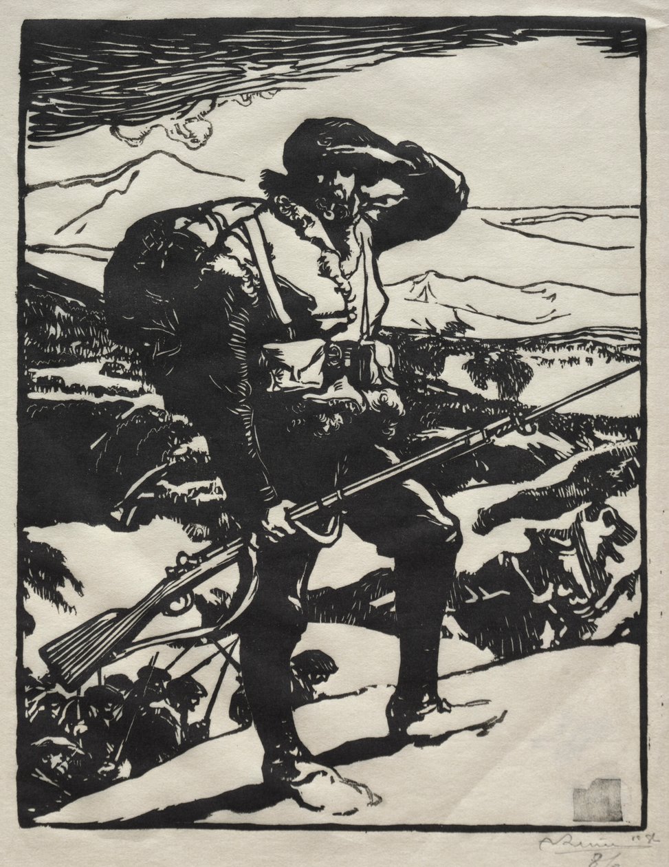 Krigets historia: Alpine Chasseur. av Auguste Louis Lepère