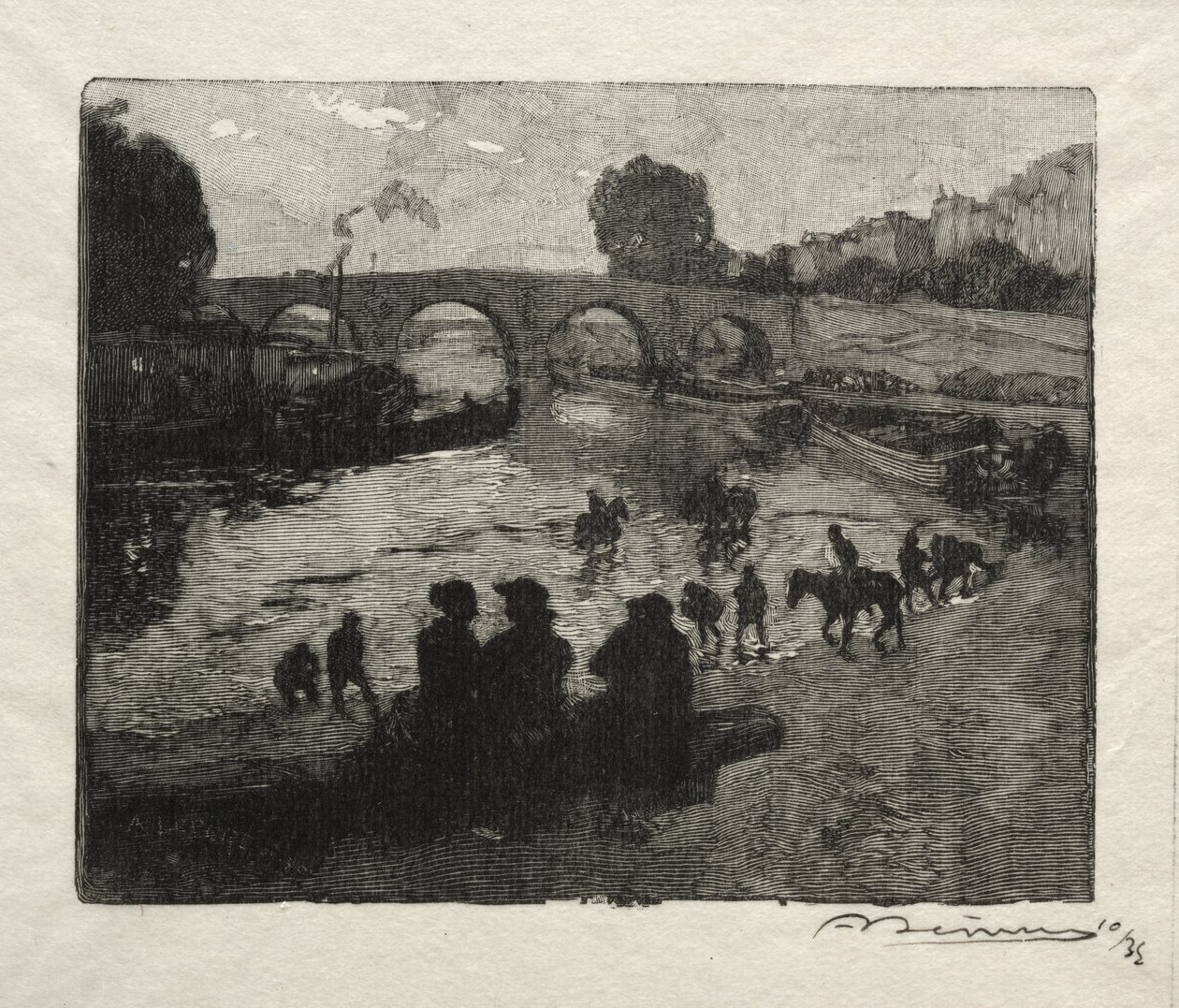Pont Maries vattenplats av Auguste Louis Lepère