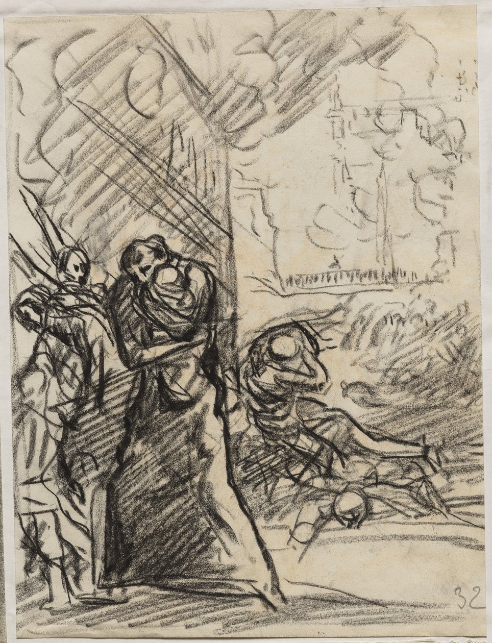 Branden i Louvain av Auguste Louis Lepère
