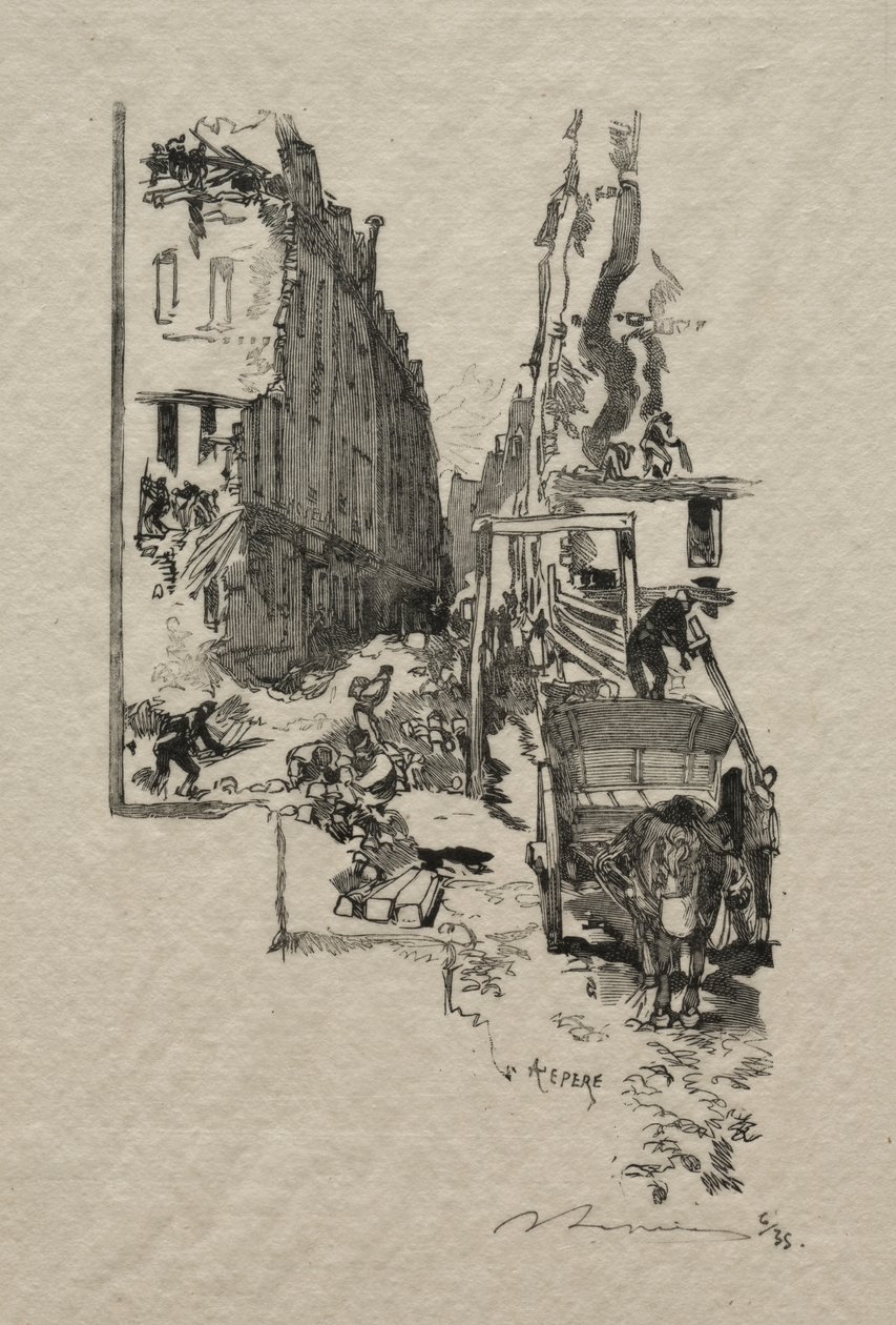 Rue Victor Cousin av Auguste Louis Lepère