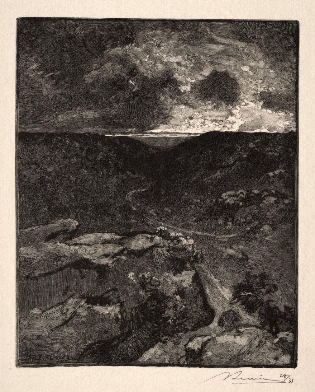 Franchard Valley av Auguste Louis Lepère