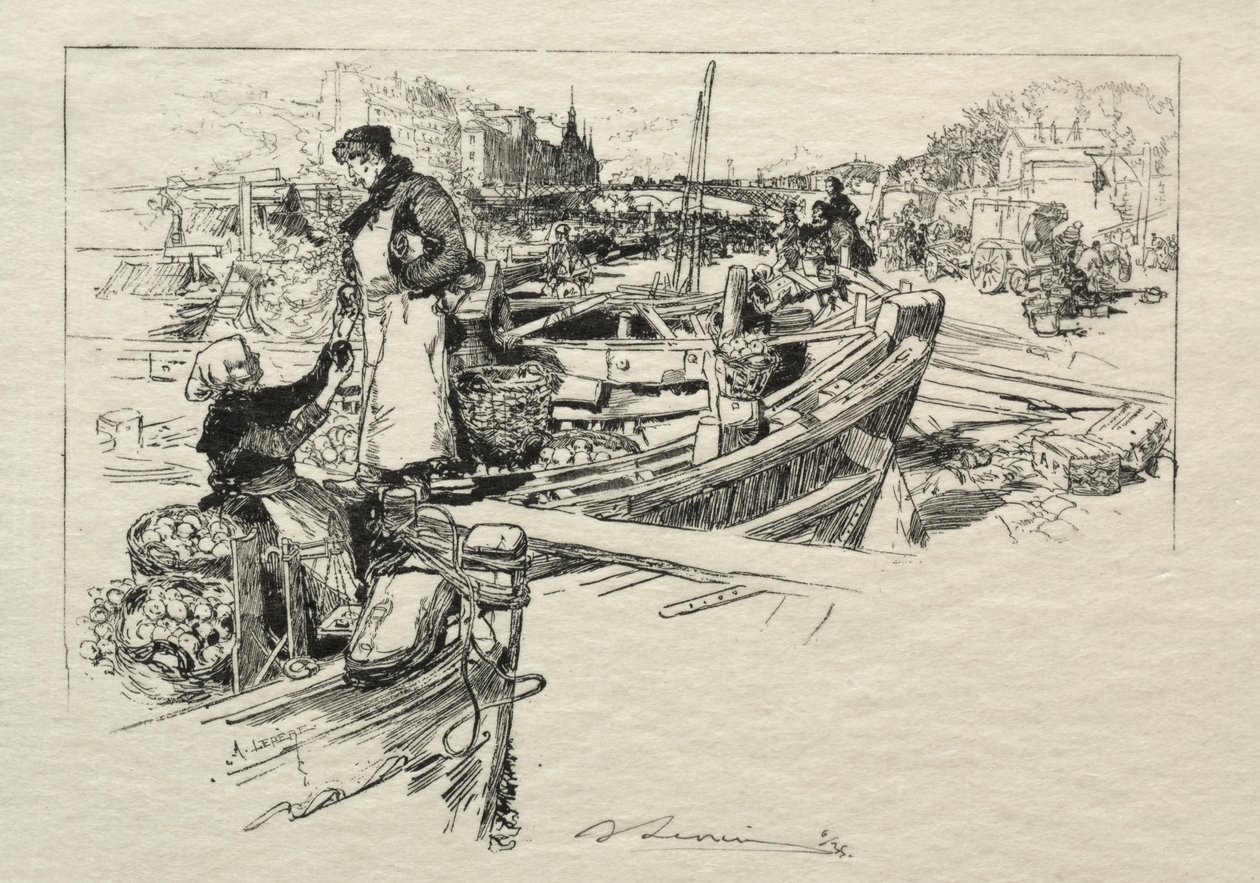 Apple Market, nr 1 av Auguste Louis Lepère