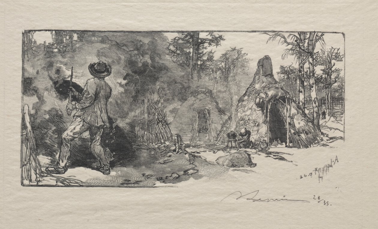 Charbonnieres, 1887. av Auguste Louis Lepère