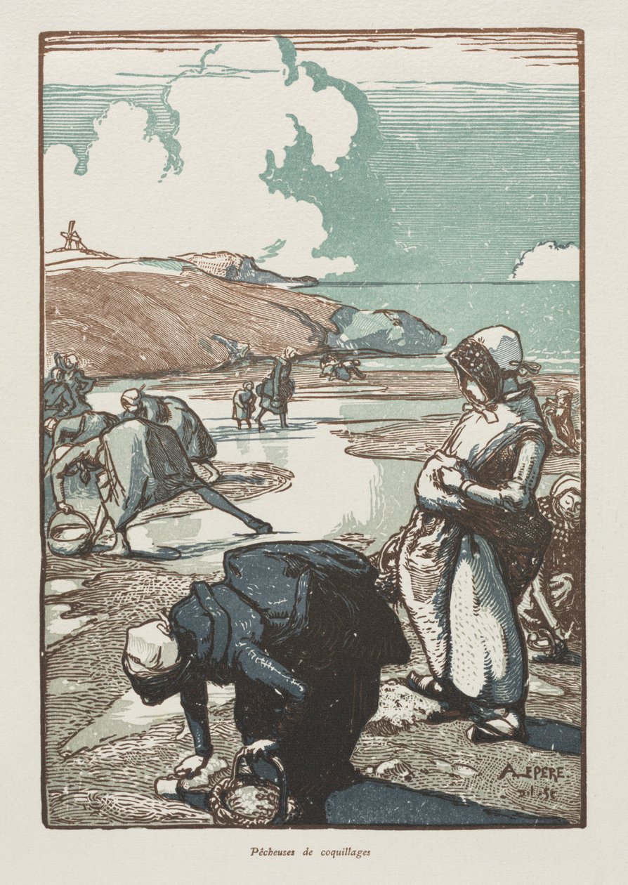 Pignonfiskarna, Saint-Jean-de-Mont, 1903. av Auguste Louis Lepère