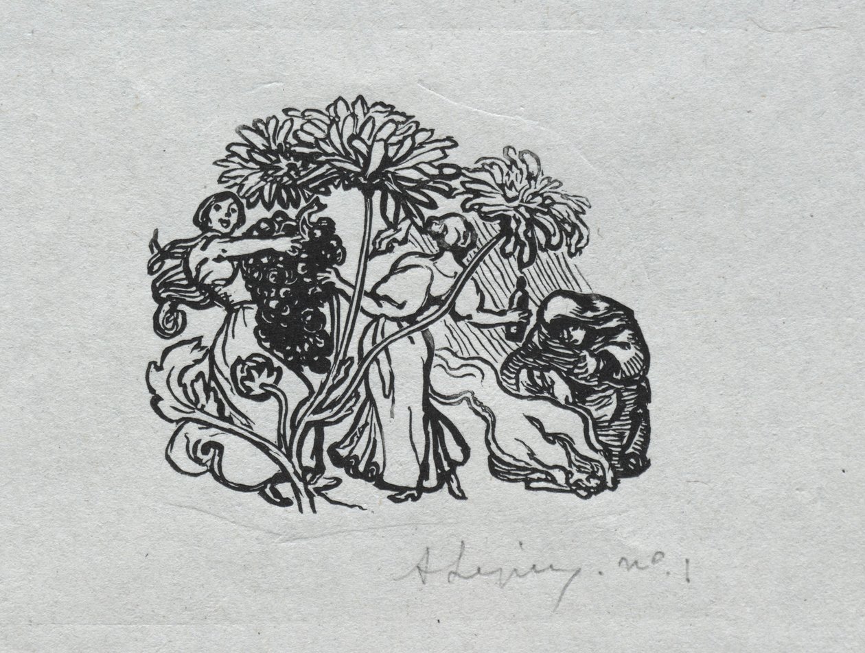 Paris-almanackan, 1897: Svansstycke, höst, 1897. av Auguste Louis Lepère