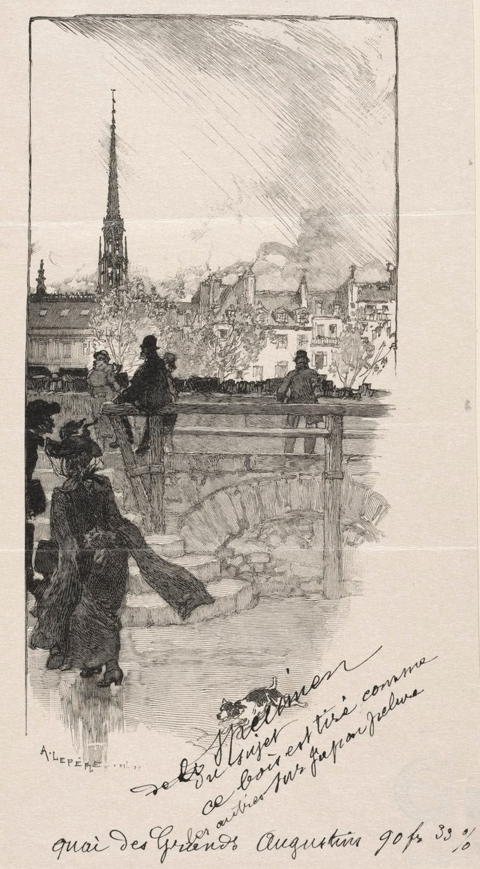 Quai des Grands Augustins av Auguste Louis Lepère