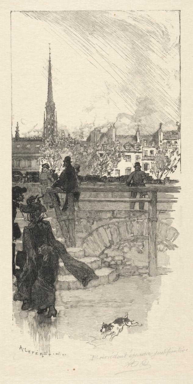Quai des Grands Augustins, Paris av Auguste Louis Lepère