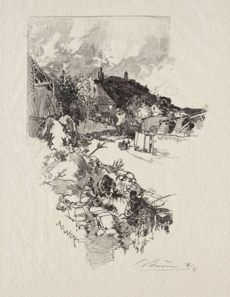 Vägen till Versailles. av Auguste Louis Lepère