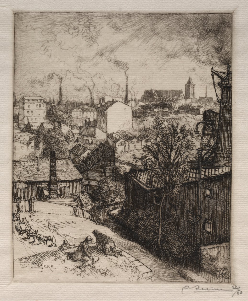 Souvenir från St. Denis, 1913. av Auguste Louis Lepère