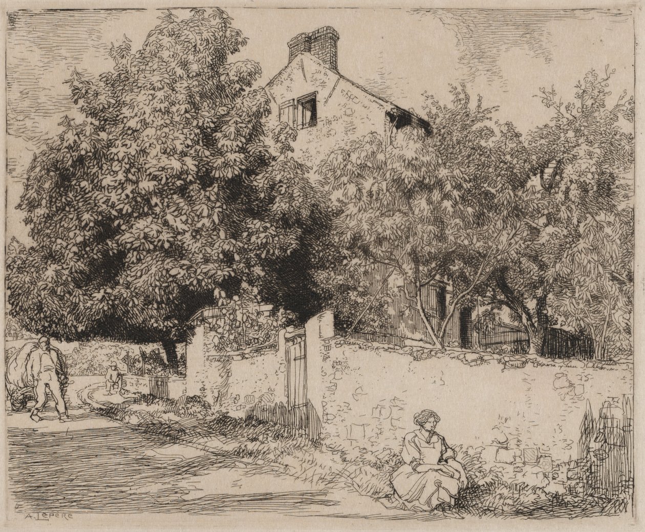 House of Madame B. av Auguste Louis Lepère