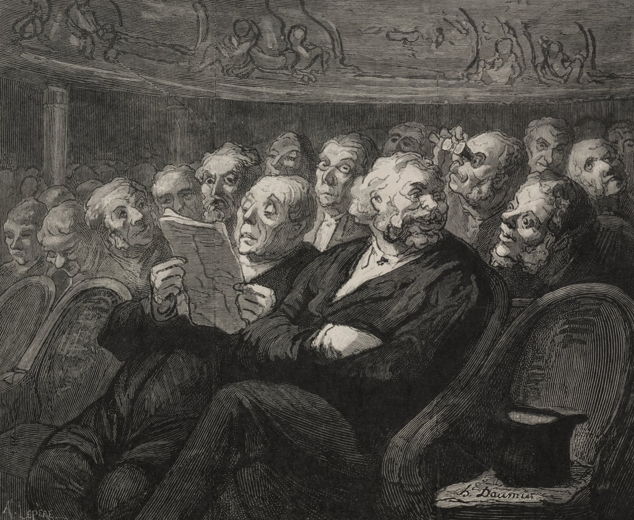 Teatern: Orkestergropen av Auguste Louis Lepère