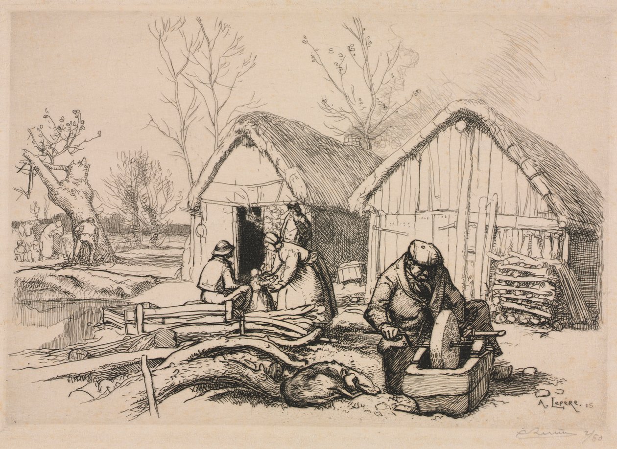 Woodcutters House Vendée, 1915. av Auguste Louis Lepère
