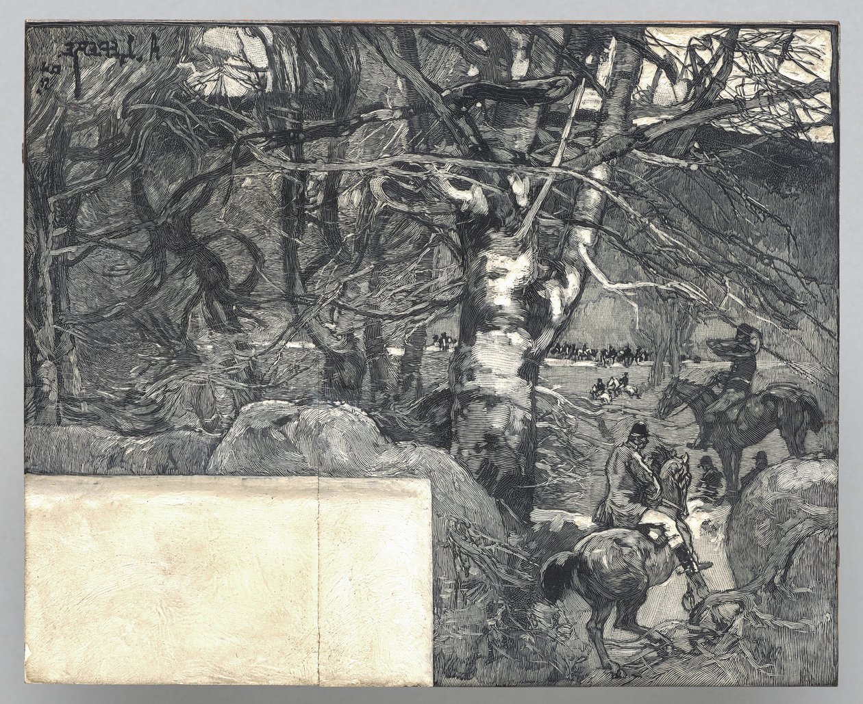 En jakt med hund, Mont Gérard
 av Auguste Louis Lepère