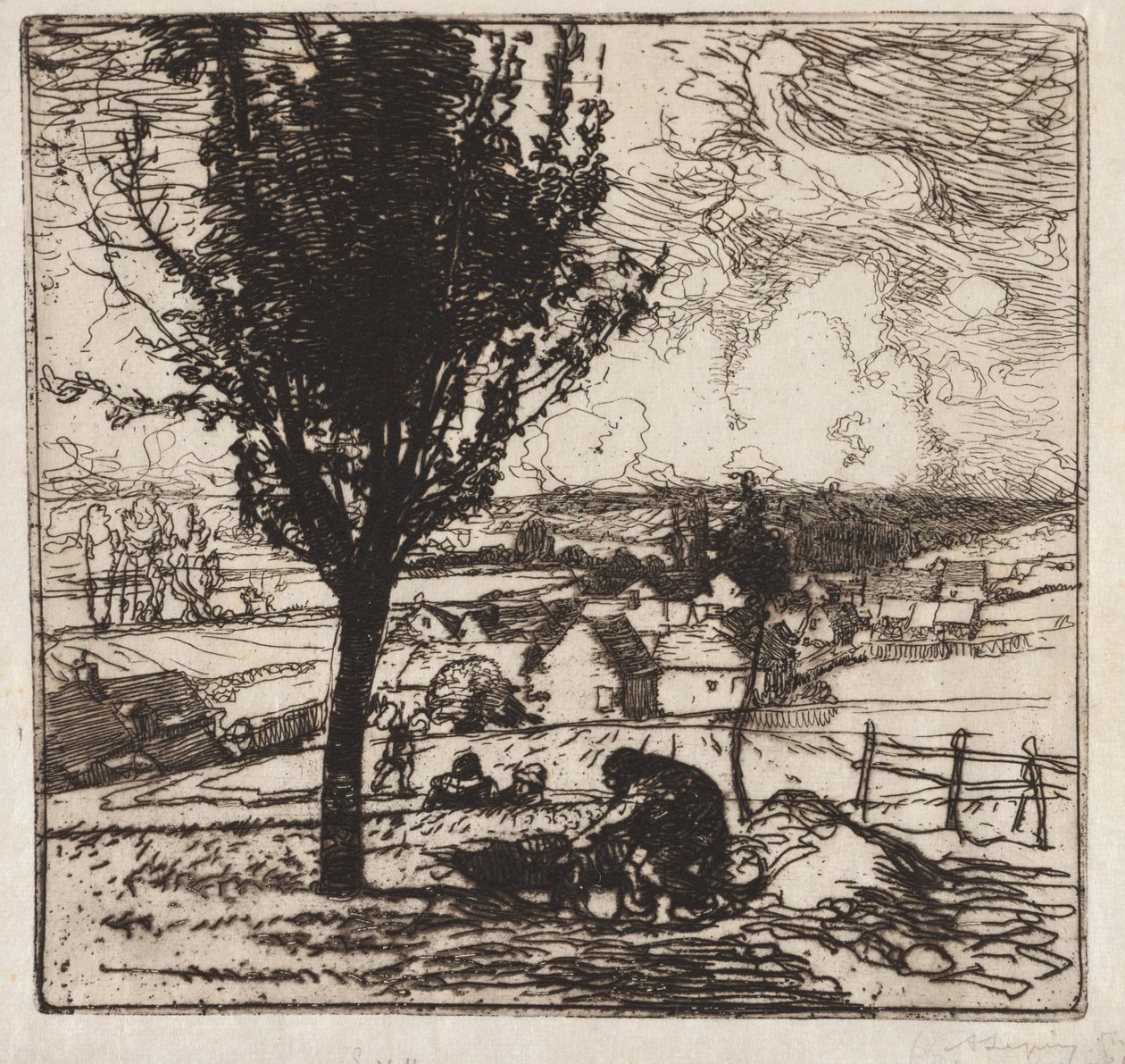 Wishes of Jouy-le-Moutier, 1893. av Auguste Louis Lepère