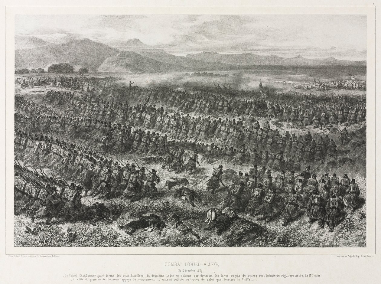 Strid vid Oued-alleg, 31 december 1839, 1840. av Auguste Raffet