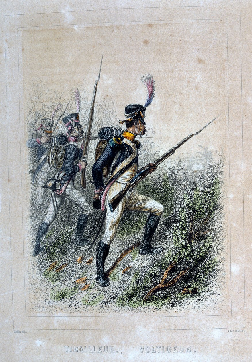 Tirailleur Voltigeur, gevärsman, 1859. av Auguste Raffet