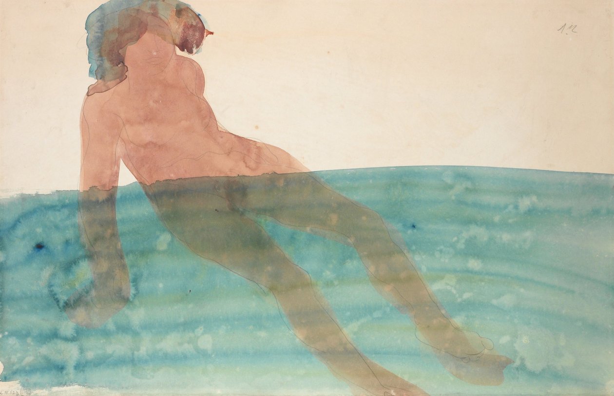 Badande kvinna, ca 1901-1902 av Auguste Rodin