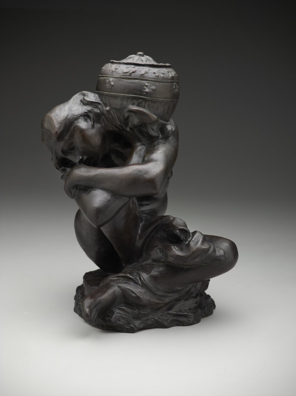 Fallen karyatid som bär en urna av Auguste Rodin