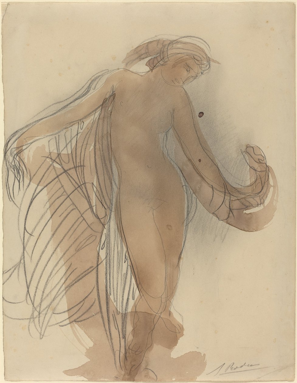 Figur framåtvänd av Auguste Rodin