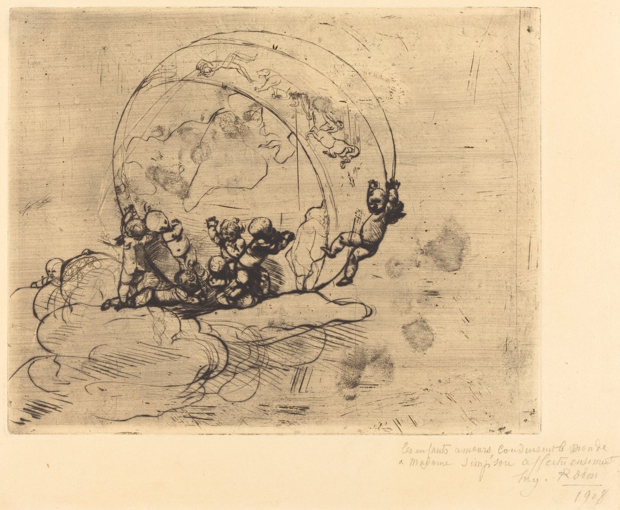 Cupids som leder världen, 1881. av Auguste Rodin